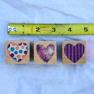 FREE w/$25 Hearts Wood Stamps